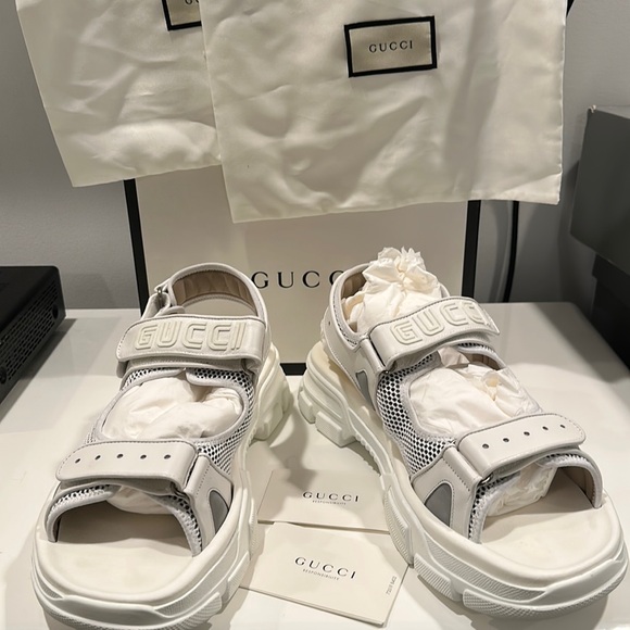 Gucci Napa Pantoufl Sandals, size 14, NEW - Picture 1 of 6